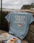 Cream First Always T-Shirt | Devon Coastal Graphic Tee